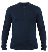 NorthWool Men's 100% Merino Wool Long Sleeve Henley Base Layer Shirt 260 GSM - Woolove Apparel